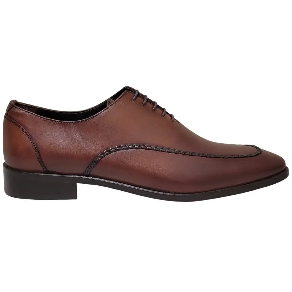 Vella Pais Men Frisco Oxford Dress Shoes Size US 10.5 Cognac Brown Leather